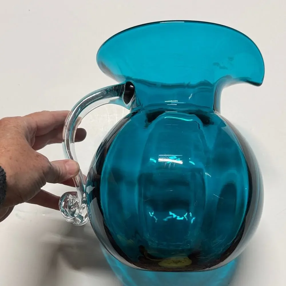 Blenko Teal Blue Glass Pitcher 2017
